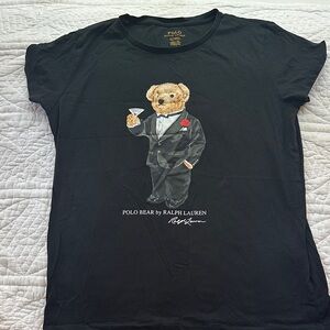 Ralph Lauren Black Polo Bear Graphic Tee
